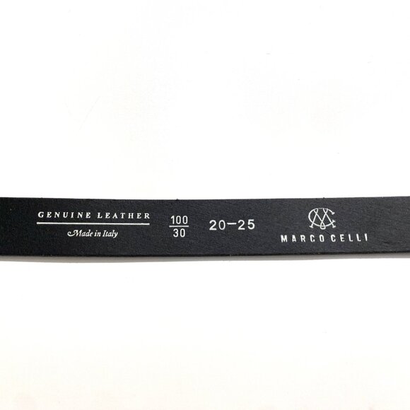 Ciao, Marco!  Marco Celli Taurus Black Leather Belt, 30 to 35 inches - Picture 8 of 8